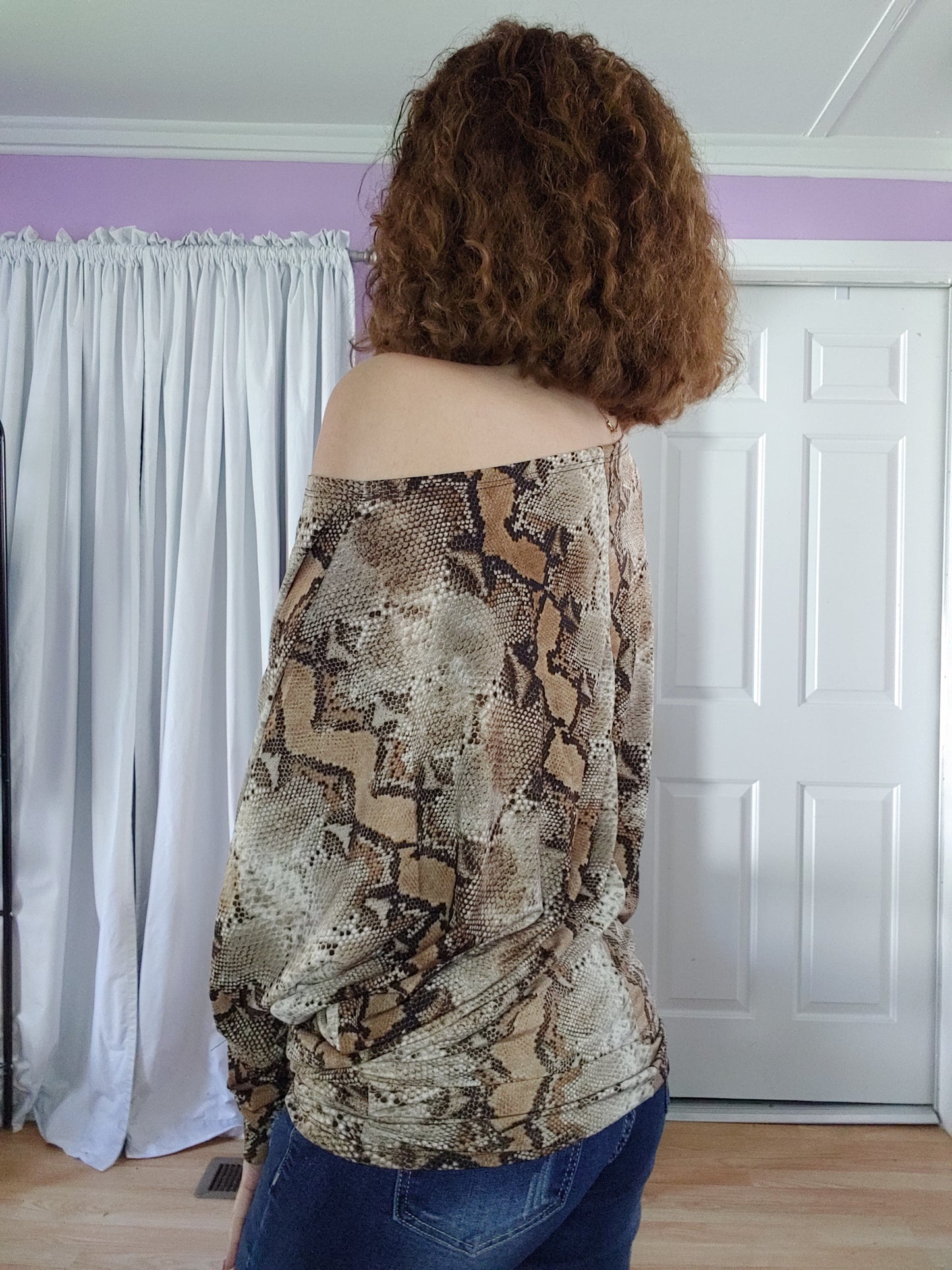 Simply Snake Brown Dolman (S-XL)