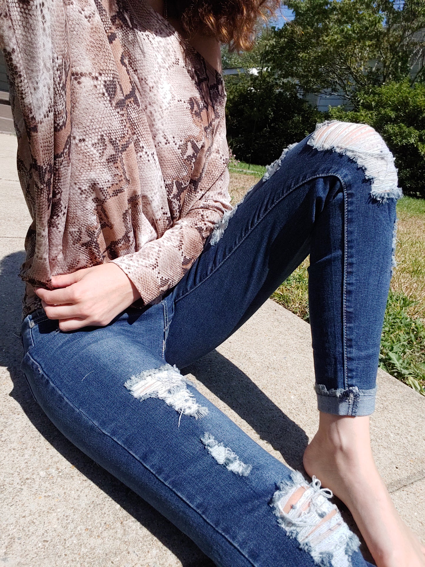 Simply Snake Brown Dolman (S-XL)