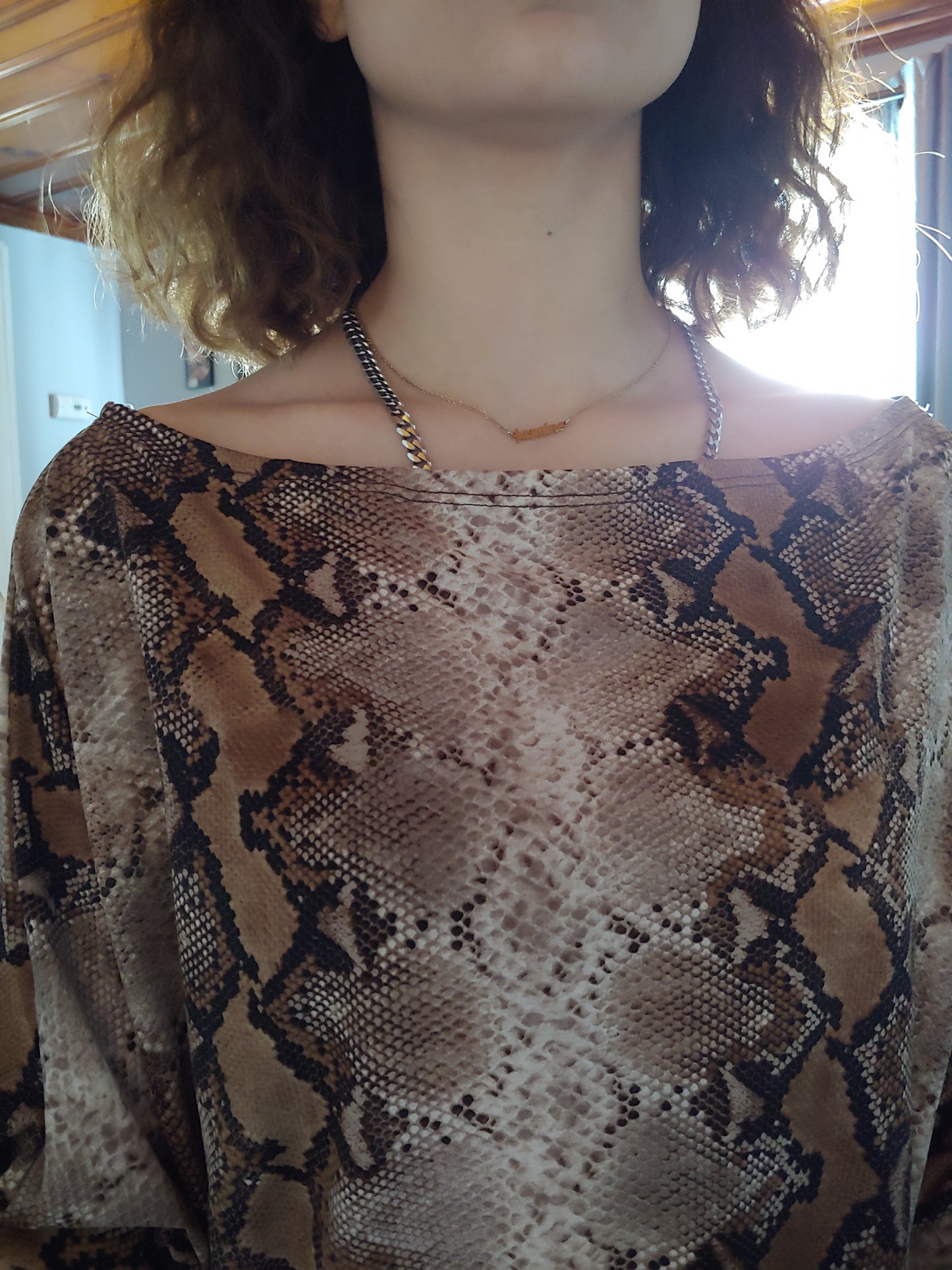 Simply Snake Brown Dolman (S-XL)