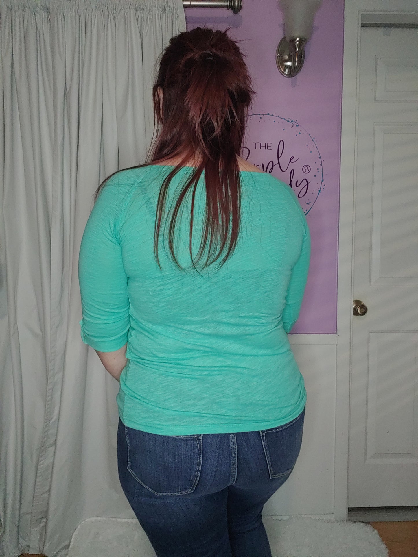 Mint V-neck Top