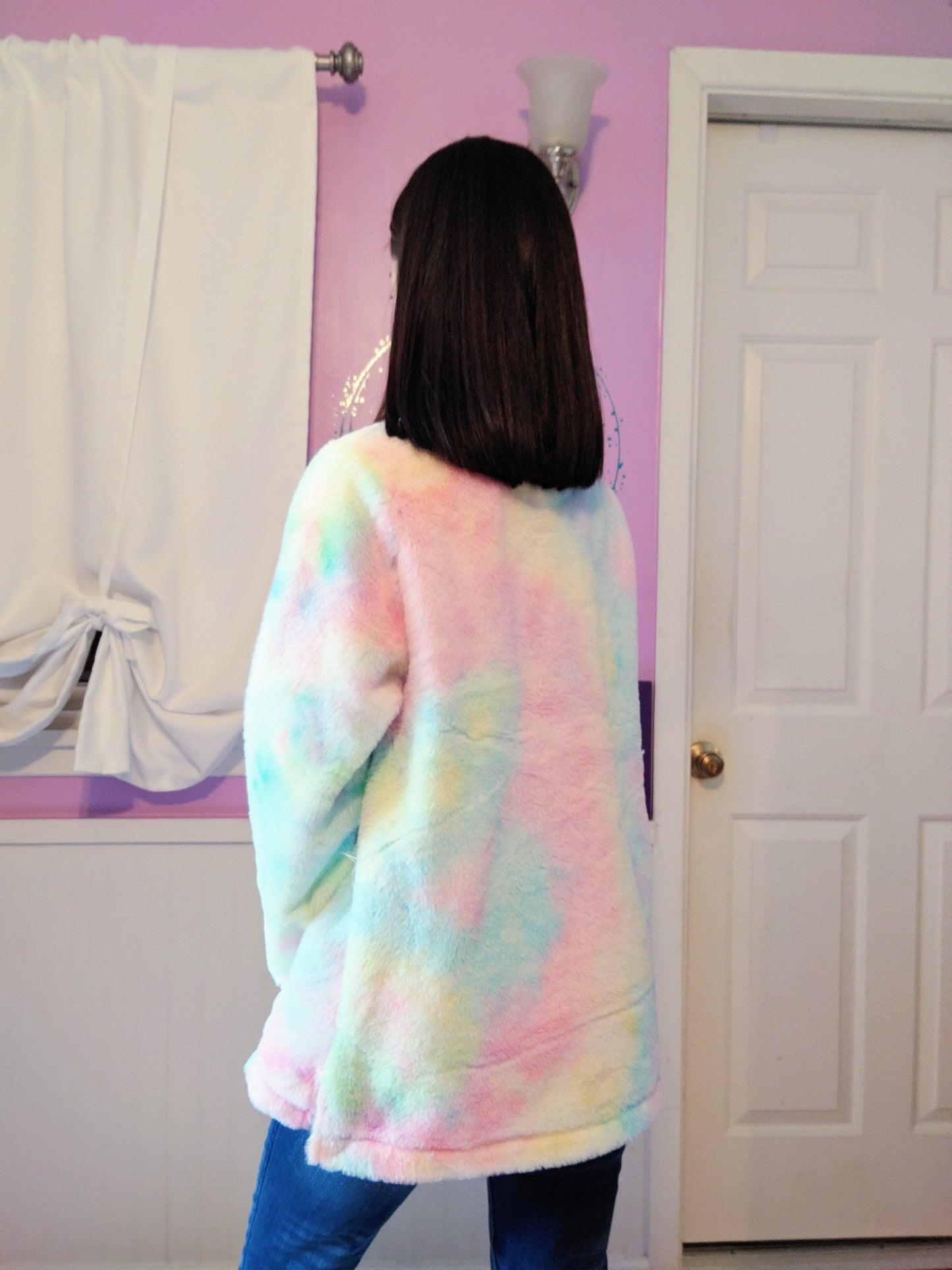 Rainbow Sherbet SOFT Sherpa Half Zip Pullover
