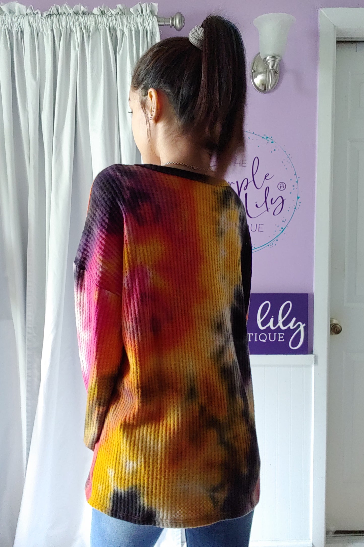 Burgundy Tie Dye Super Soft Waffle (S-XL)