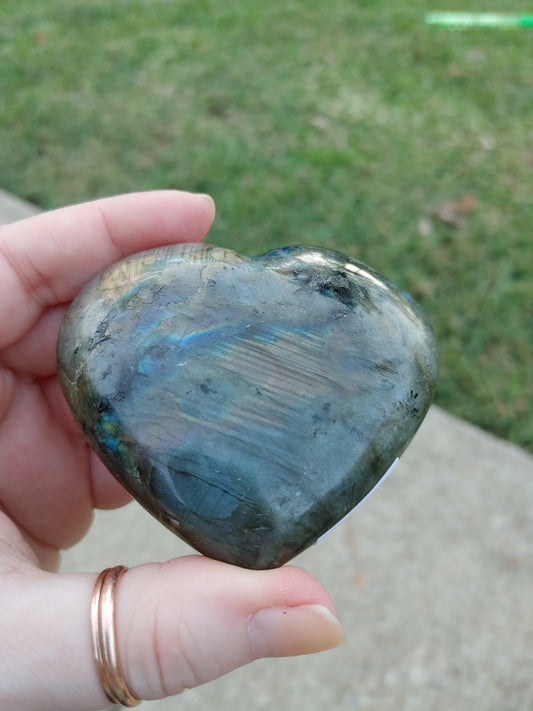 Labradorite Heart