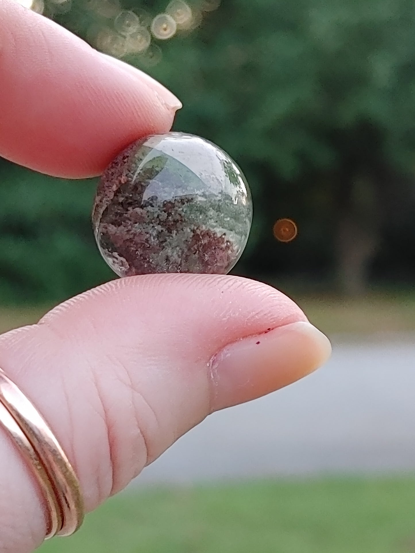 Garden Quartz Green/Purple Mini Sphere