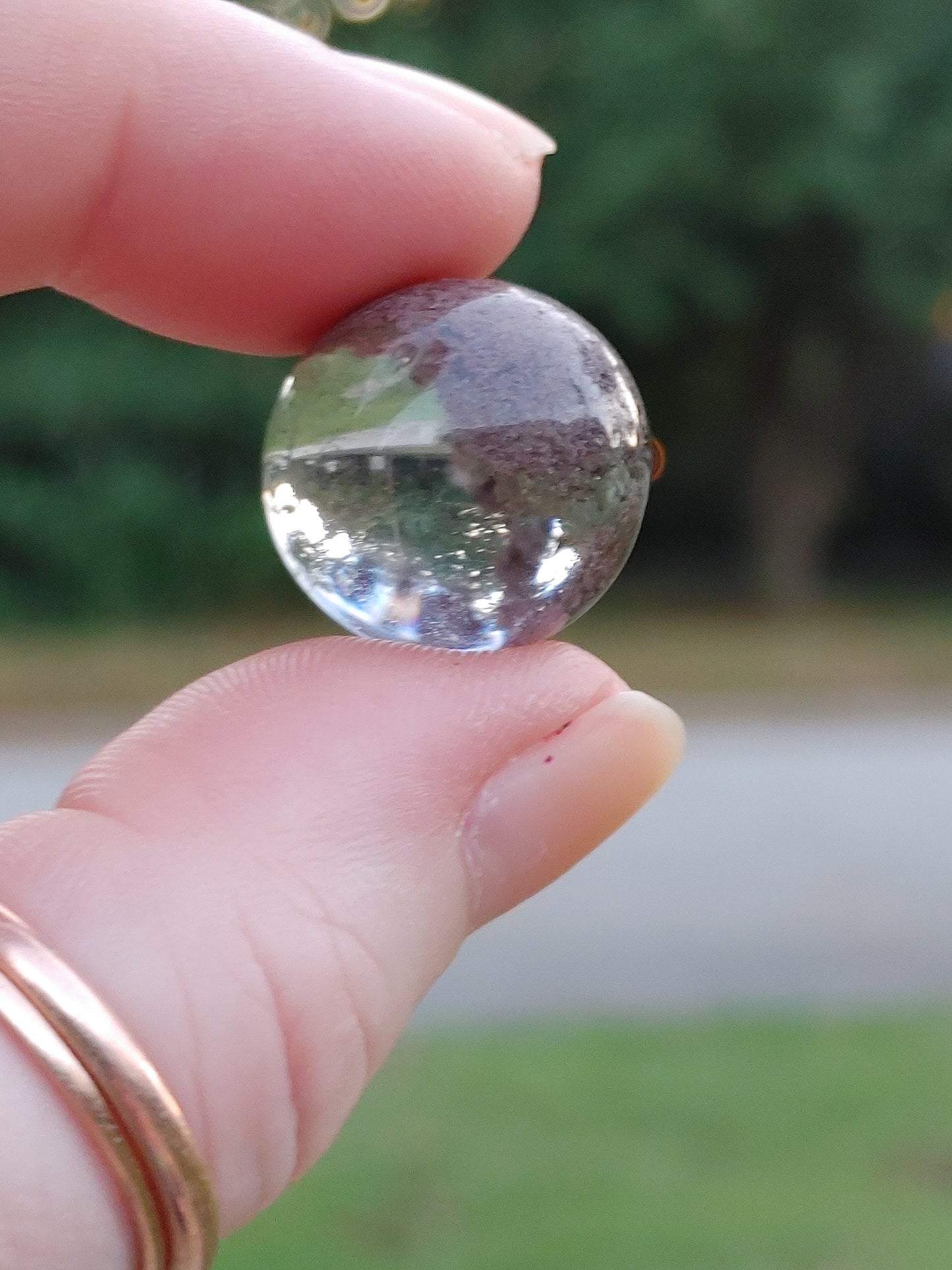 Garden Quartz Green/Purple Mini Sphere