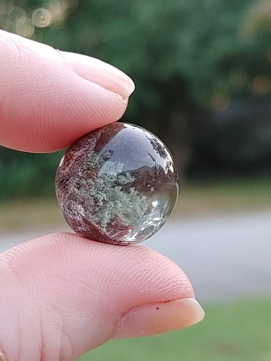 Garden Quartz Green/Purple Mini Sphere