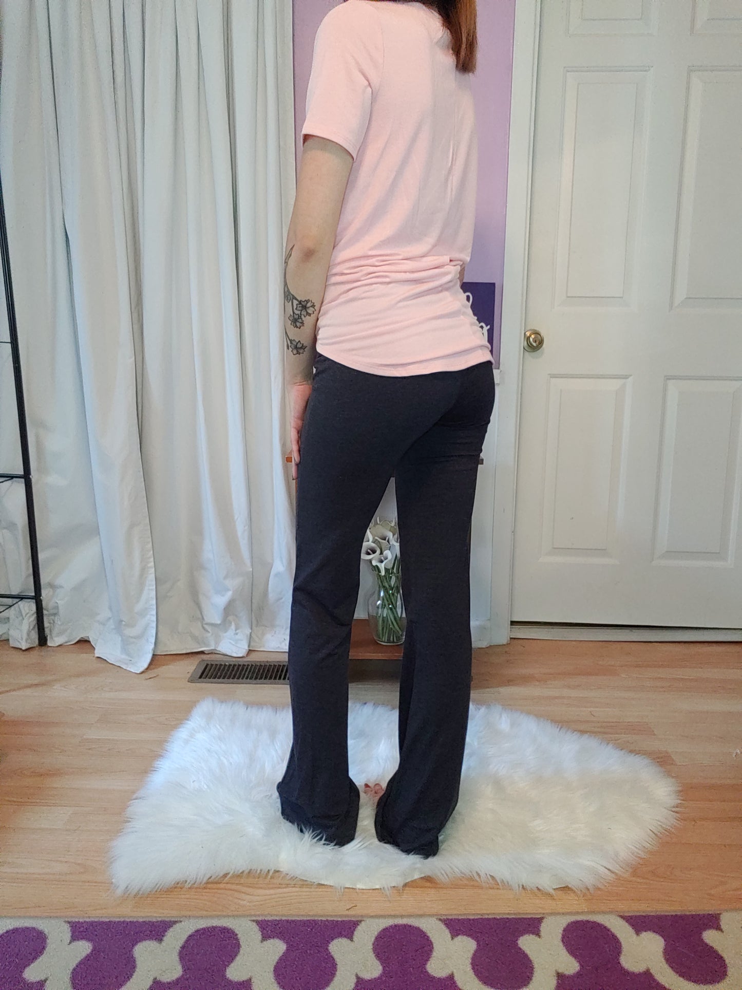 Solid Yoga Pants in Burgundy (S-XL)