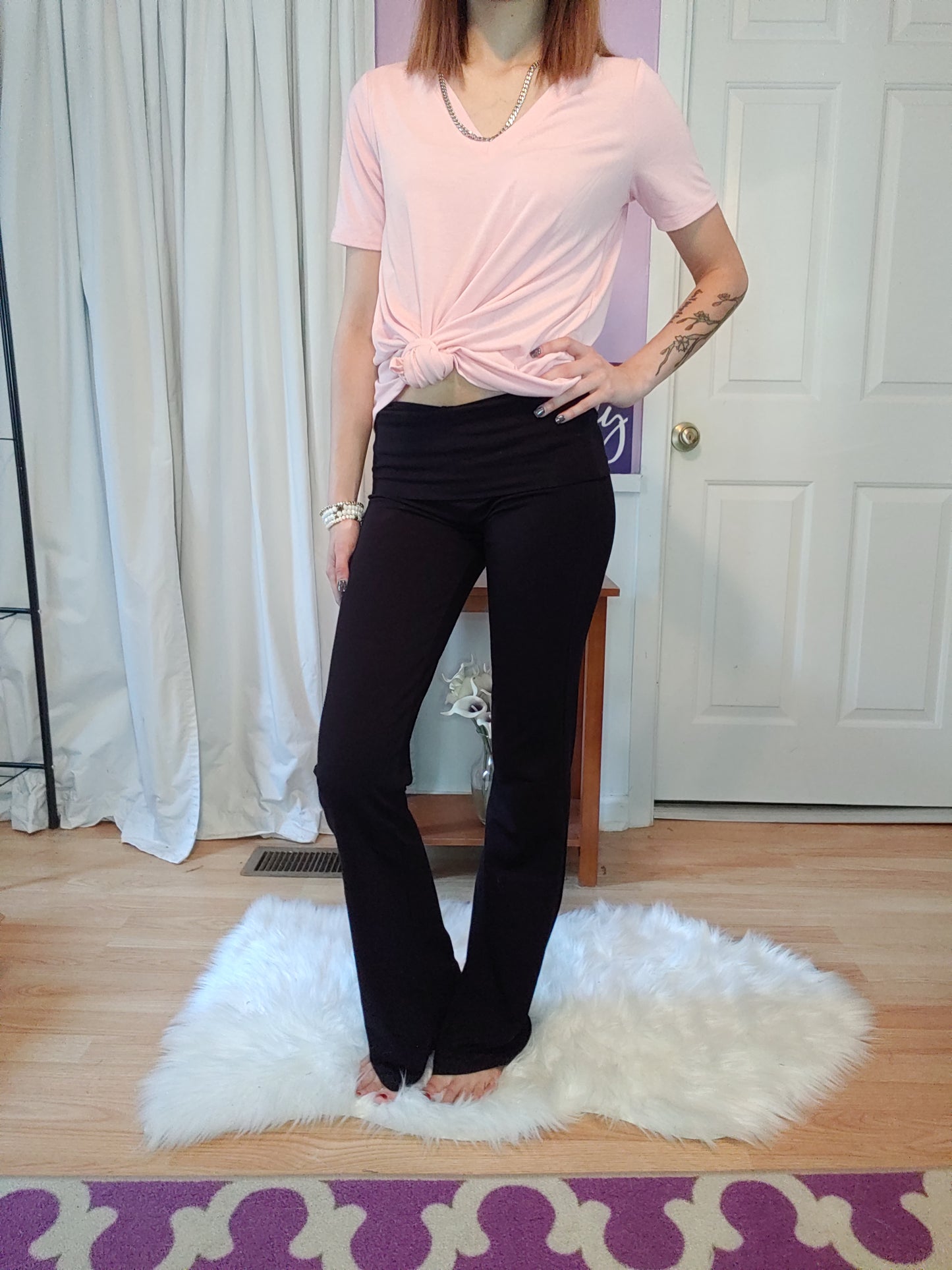 Solid Yoga Pants in Burgundy (S-XL)