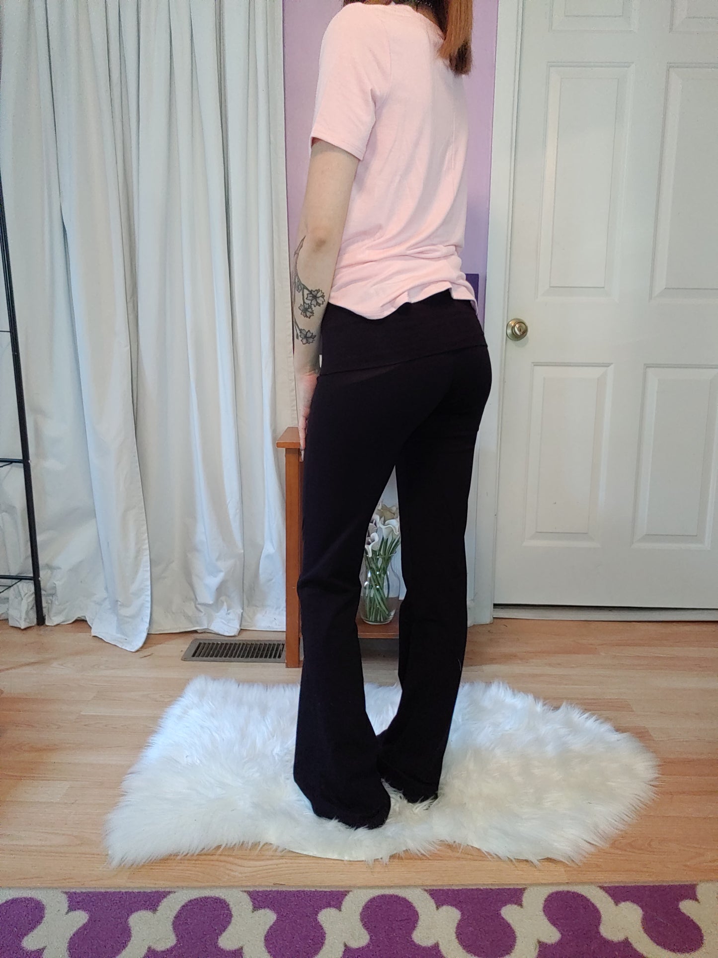 Solid Yoga Pants in Burgundy (S-XL)