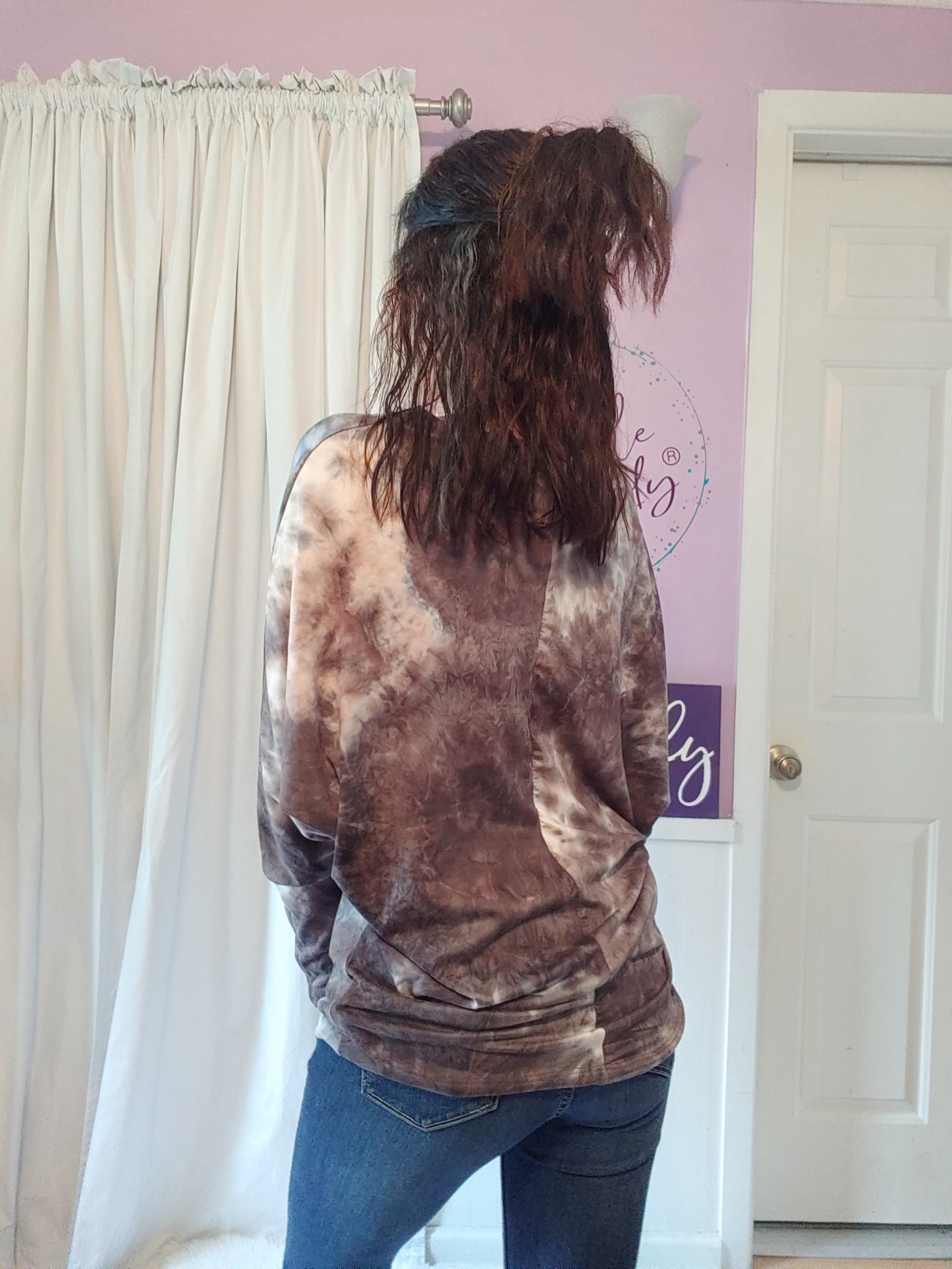 Celeste X Wrist Dolman in Grey Tie Dye (S-XL)