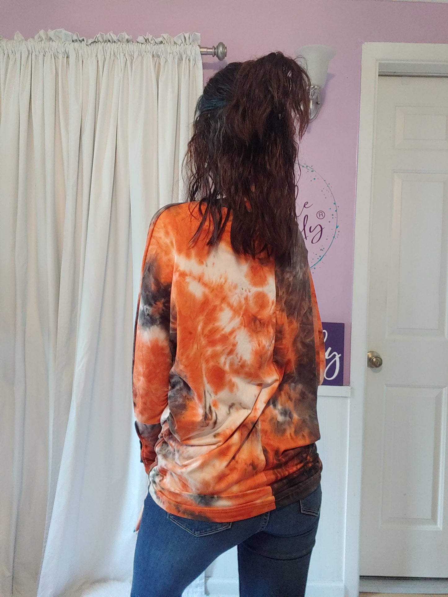 Celeste X Wrist Dolman in Grey Tie Dye (S-XL)