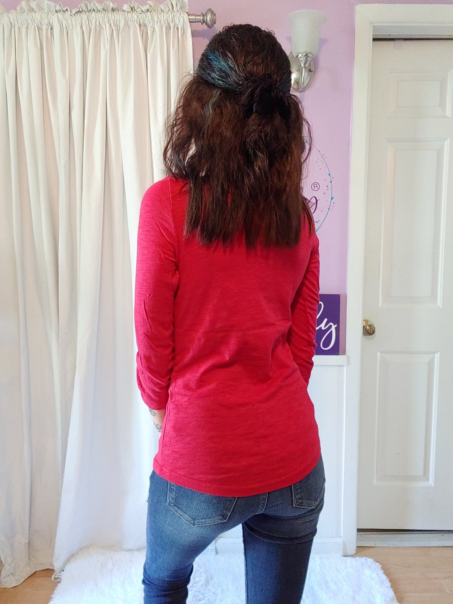 Leslie Lace Top in Red