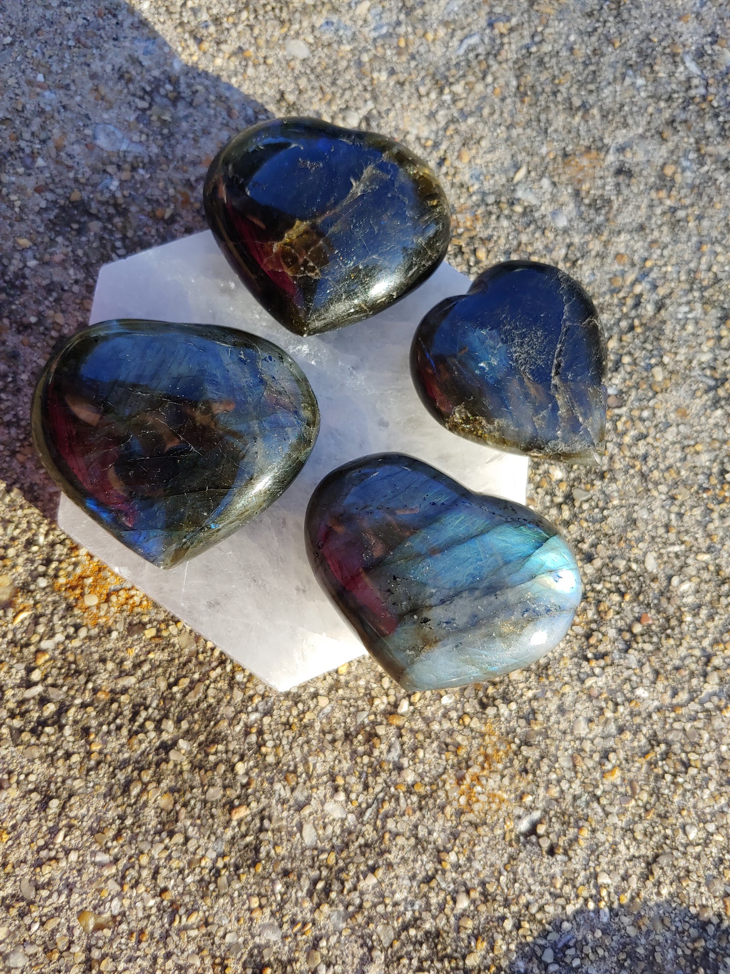Labradorite Heart