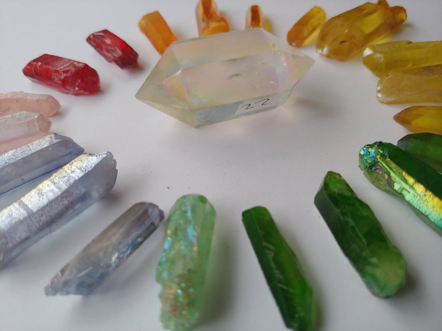 Raw Aura Quartz Points