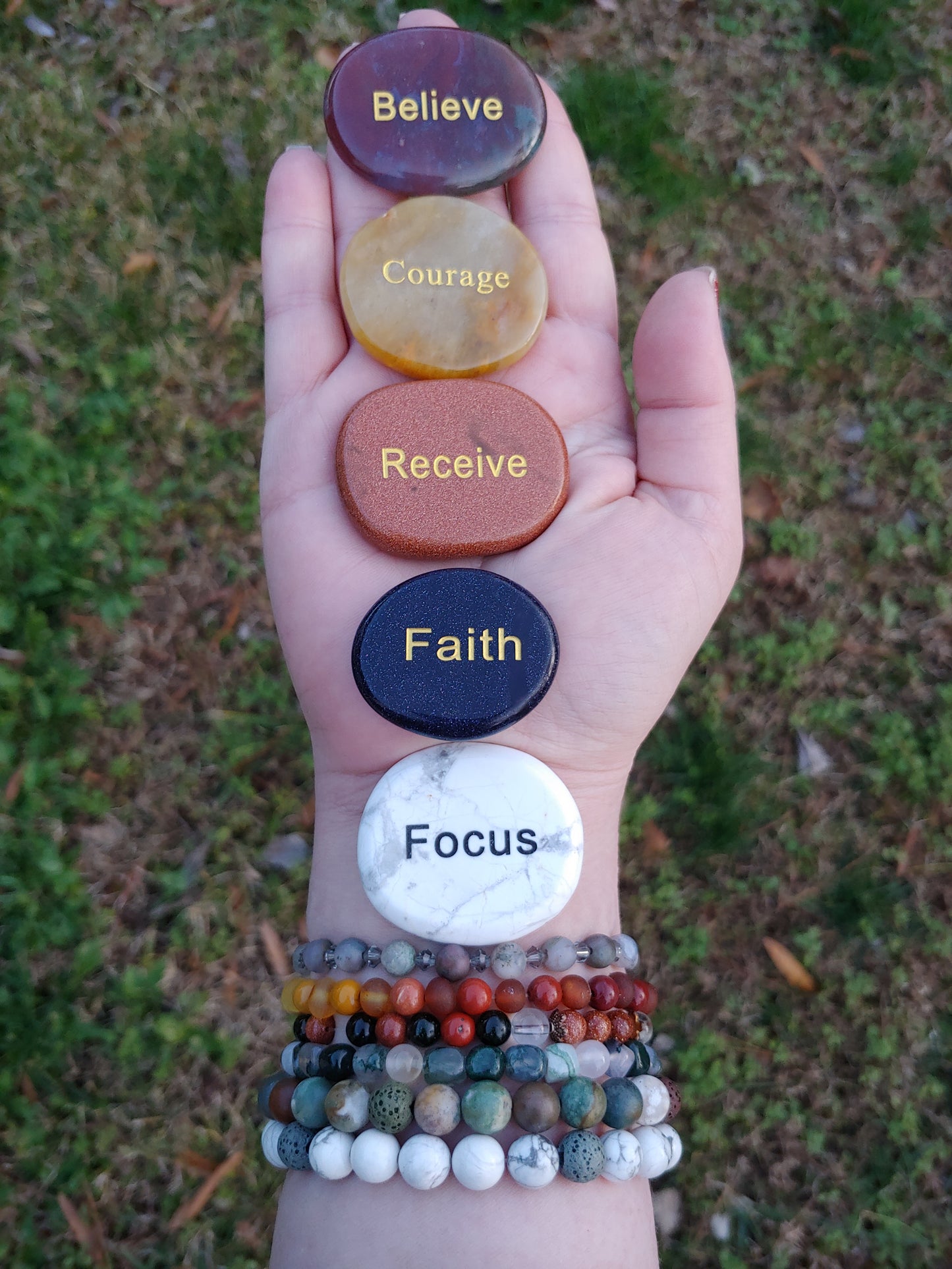 Word Worry Stones