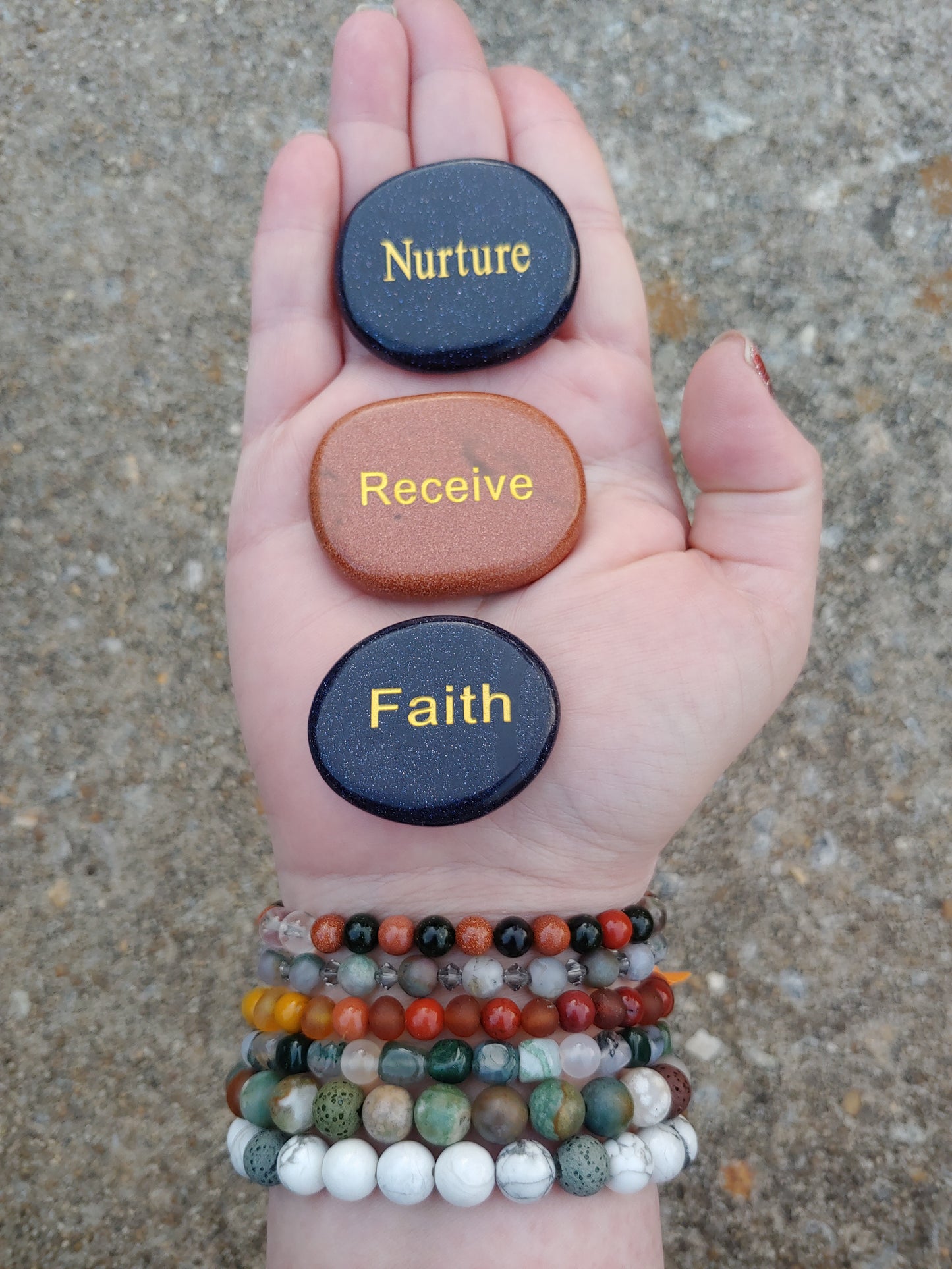 Word Worry Stones