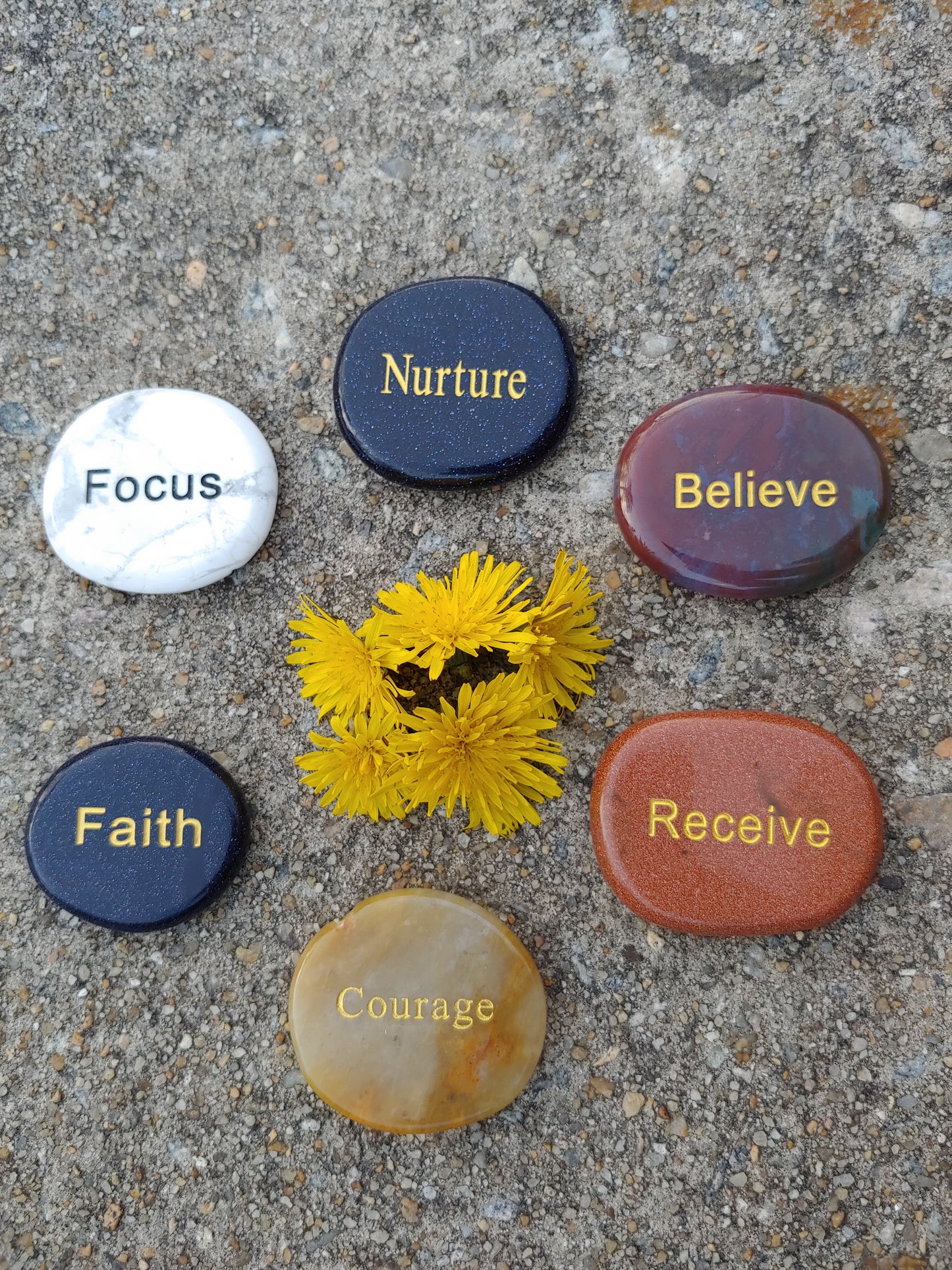 Word Worry Stones