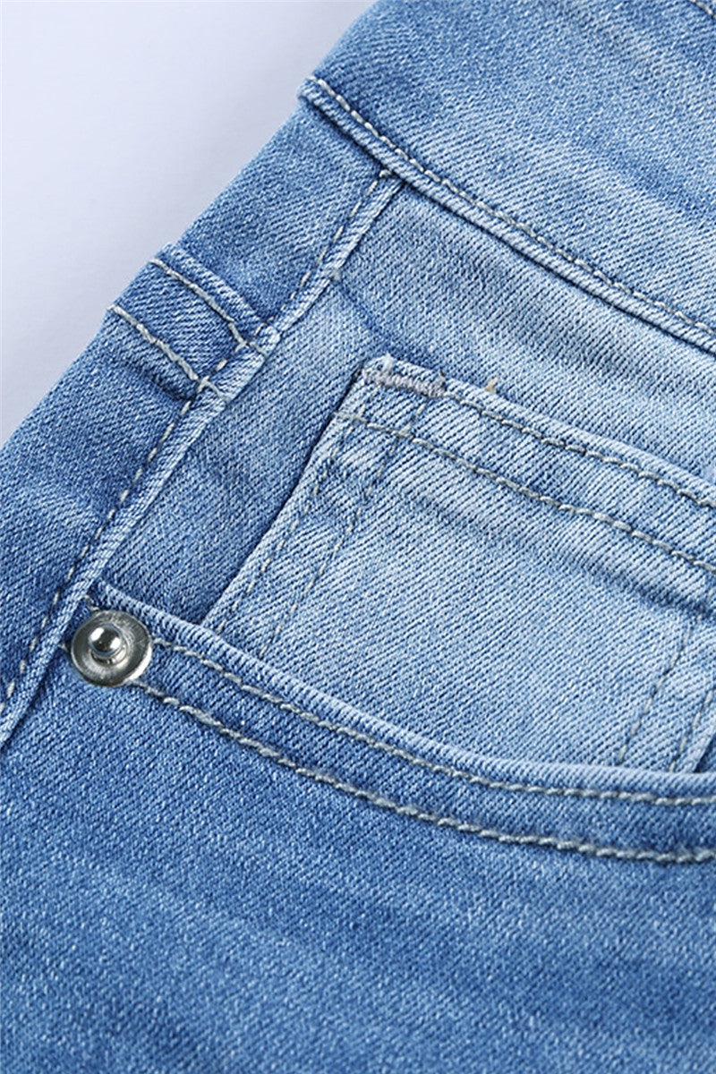 Lori Med Distressed Skinny Jeans
