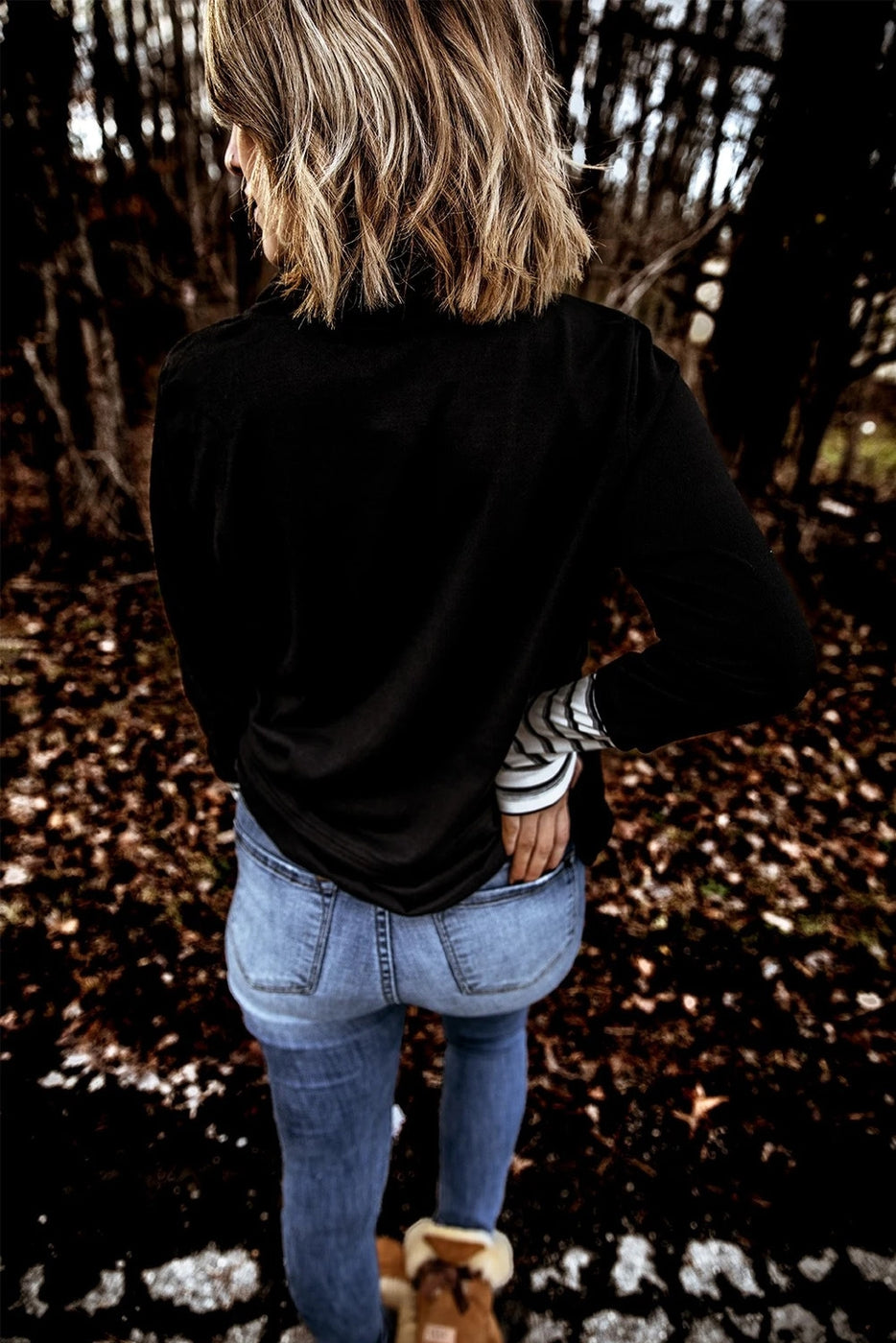 Alaina Black Pullover