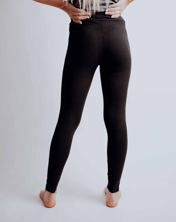 Solid Black Buttery Yoga Leggings (Super Soft) S-XL