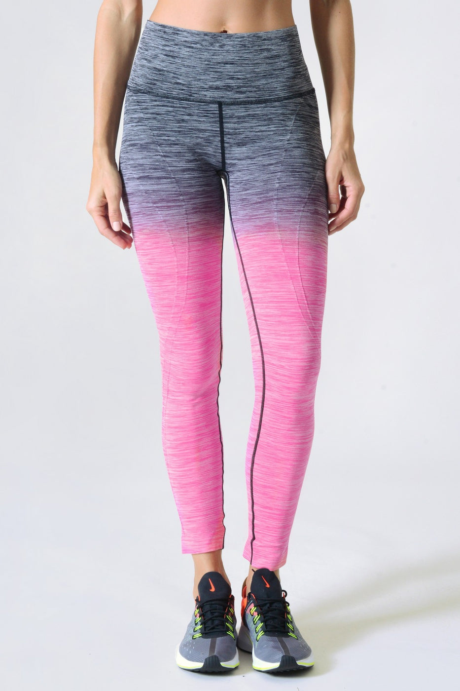 Grey To Purple Ombre Workout Leggings