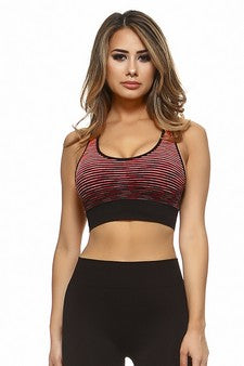 Lined Up Sports Bra Tank in Orange