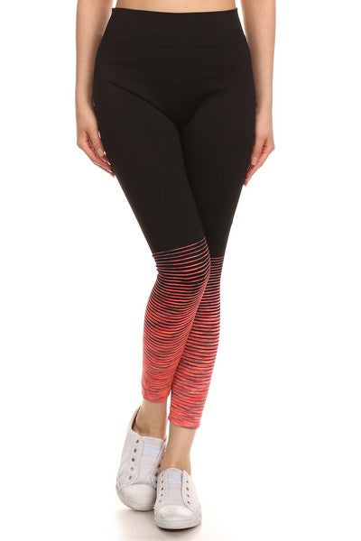 Lined Up Workout Leggings in Orange (S-XL)