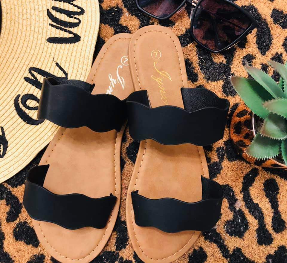 Black Slide Sandals