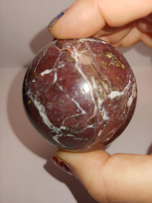 Red Zebra Jasper Sphere