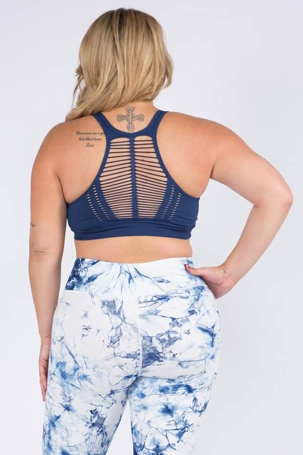 Navy Sports Bra Tank XL