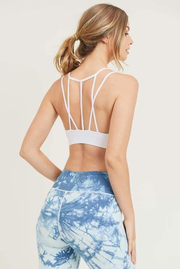 White Mesh Sports Bra Tank