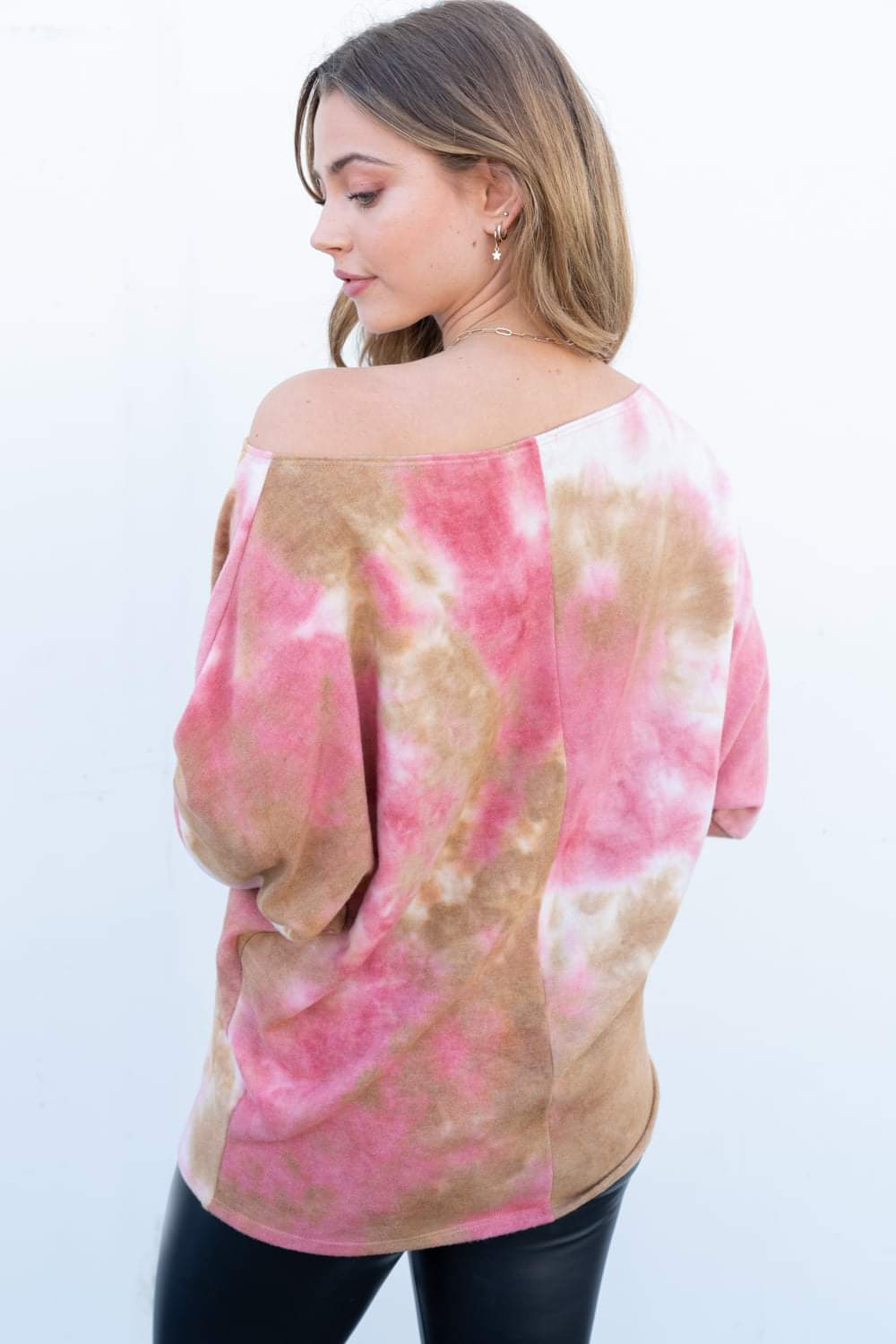 Pink Tie Dye Dolman
