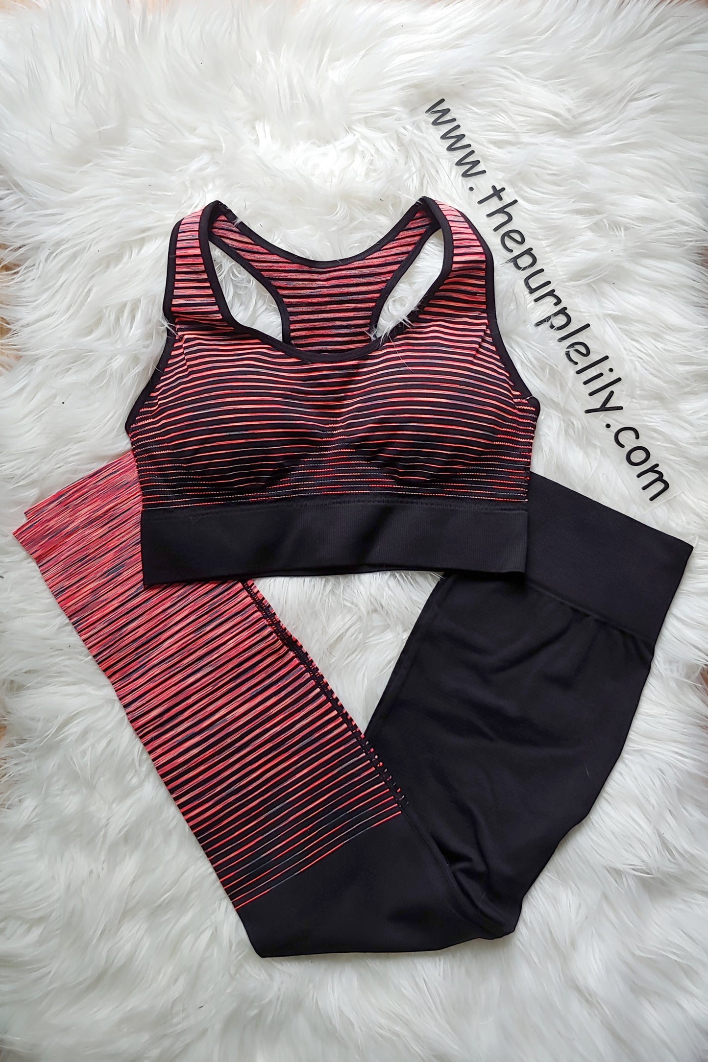 Lined Up Sports Bra Tank in Orange