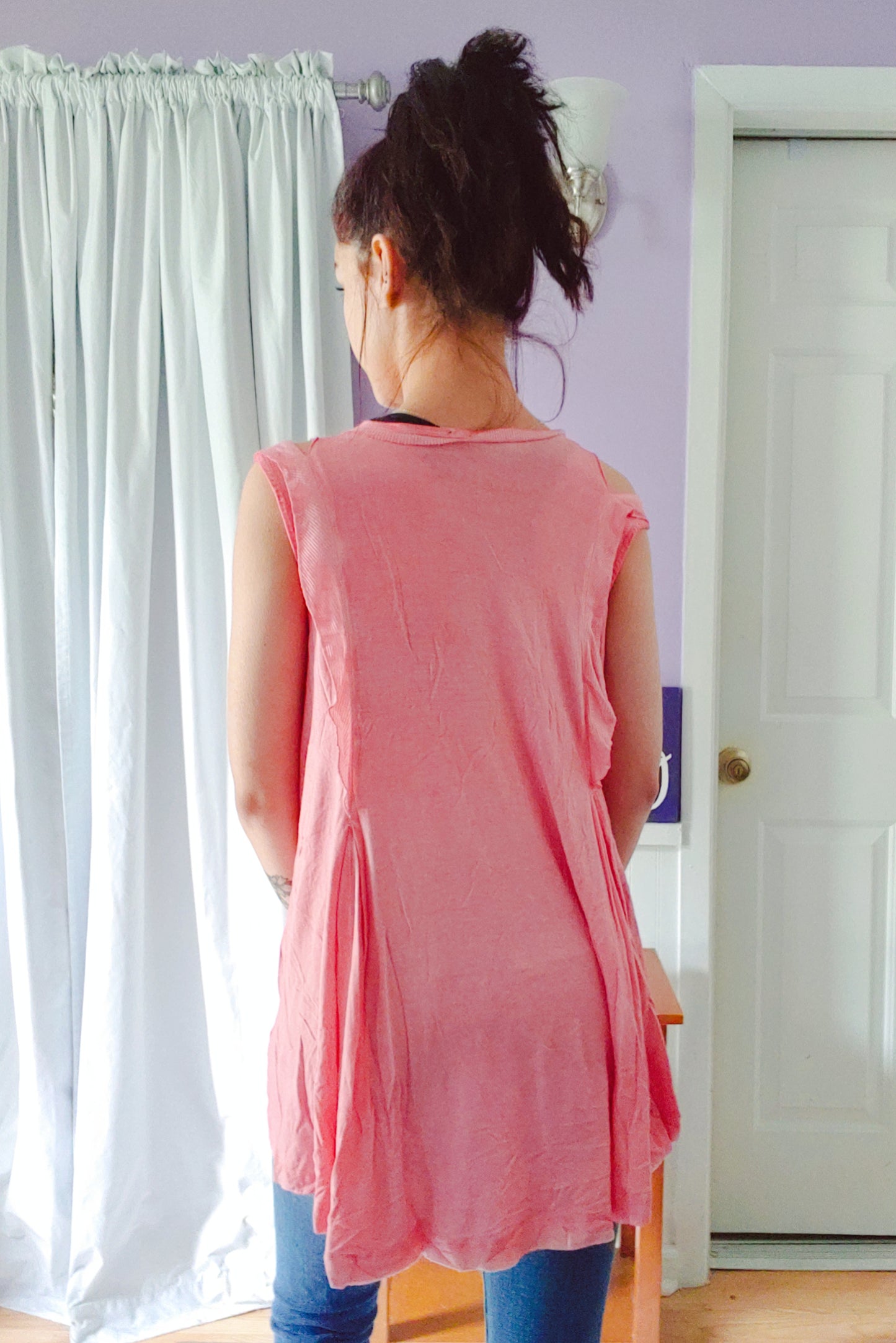 Coral Belle Ruffle Tank