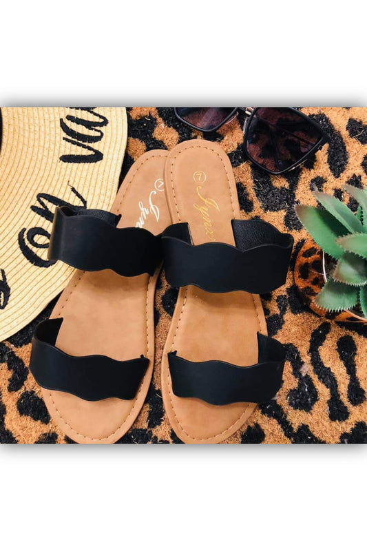 Black Slide Sandals