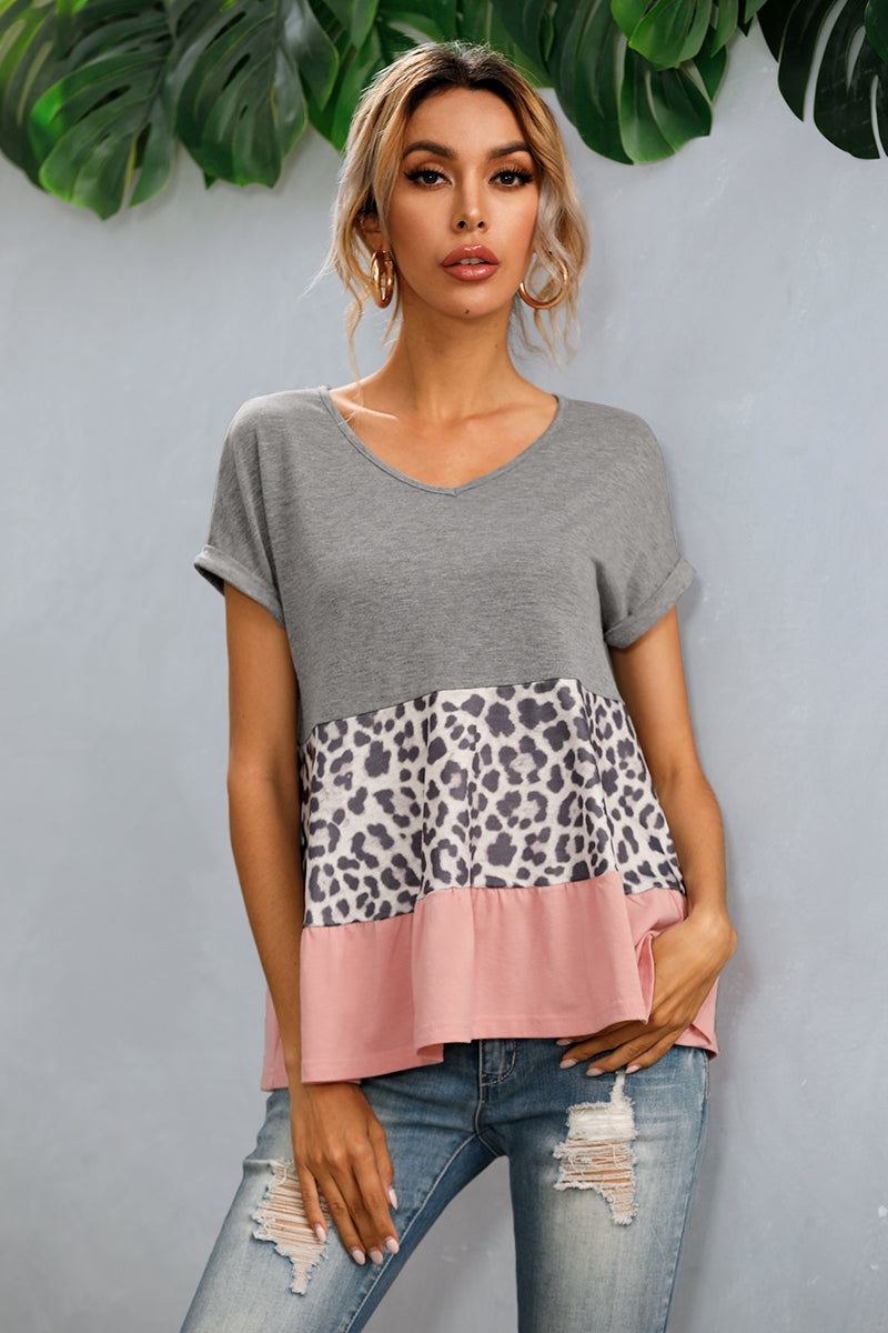 Coral Colorblock Top (S-XL)