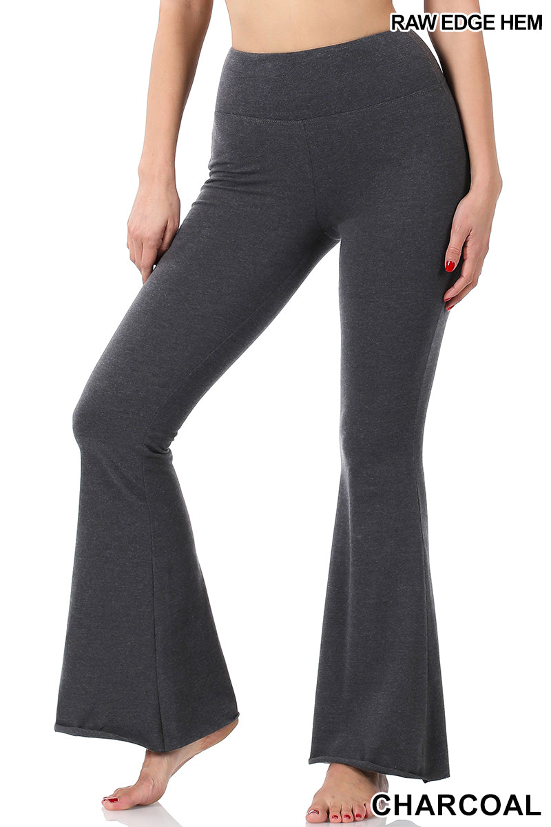 Raw Hem Yoga Pants in Heather(S-XL)