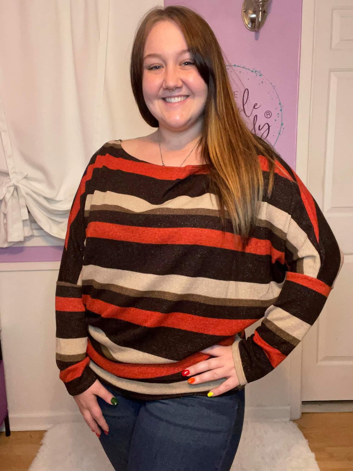 Chocolate Stripe Dolman