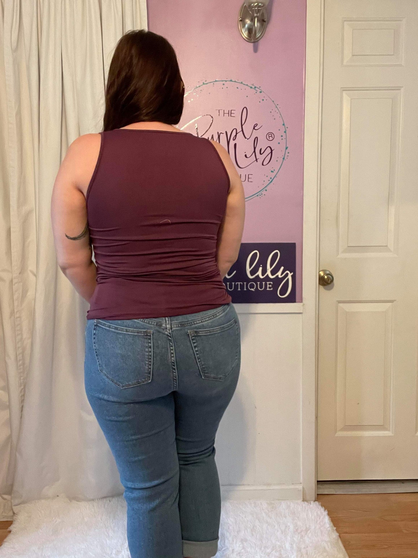 Seamless Tank in Eggplant (S-XL)