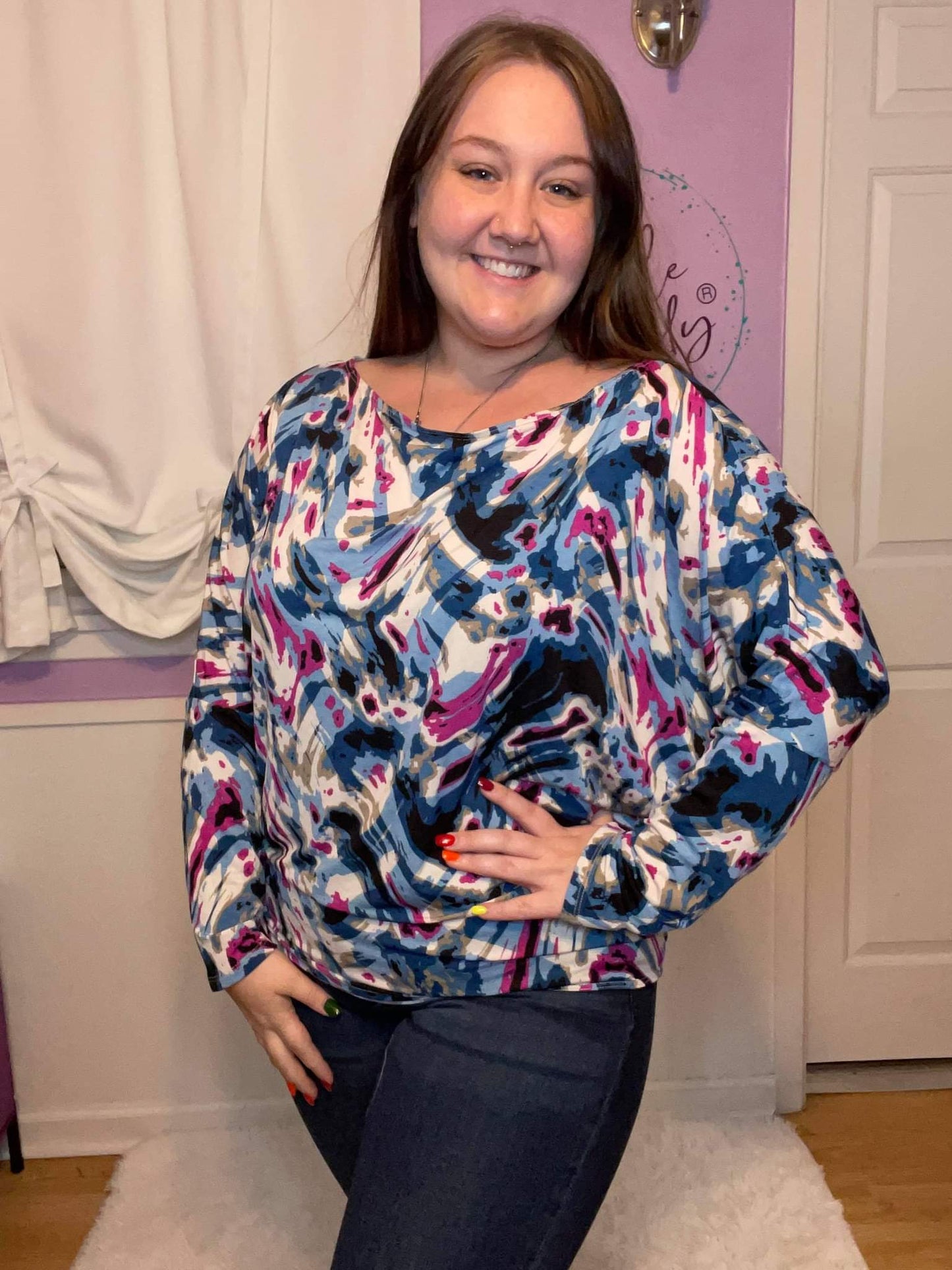 Midnight Brushstroke Dolman