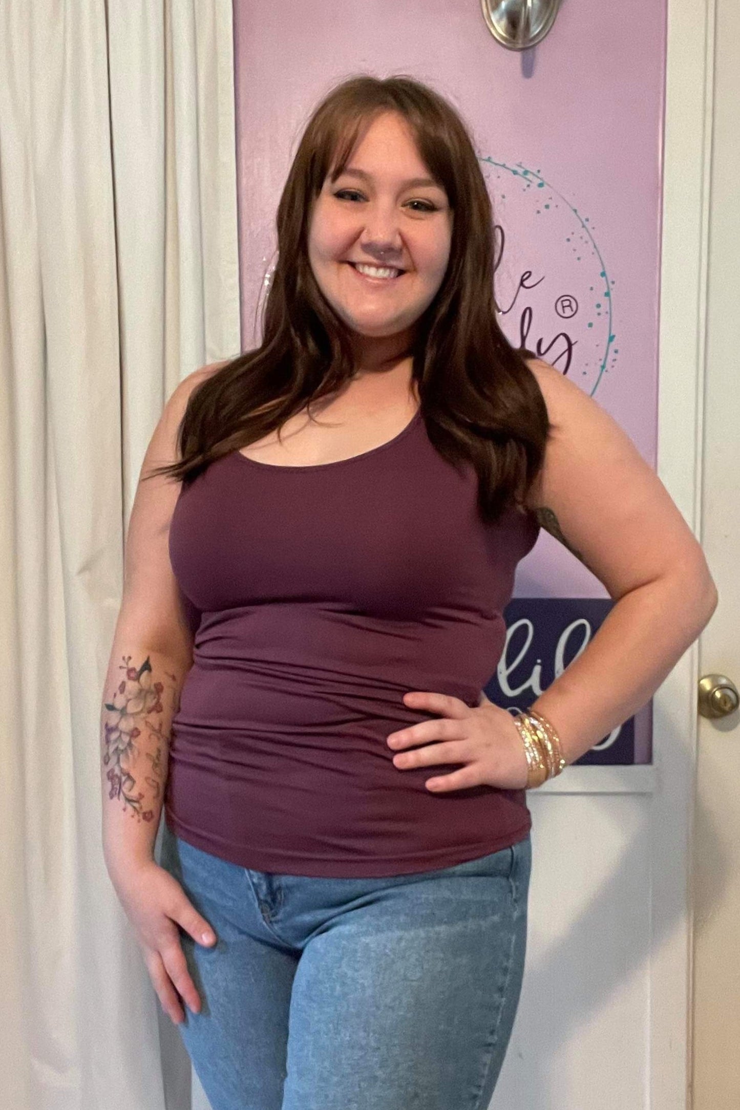 Seamless Tank in Eggplant (S-XL)