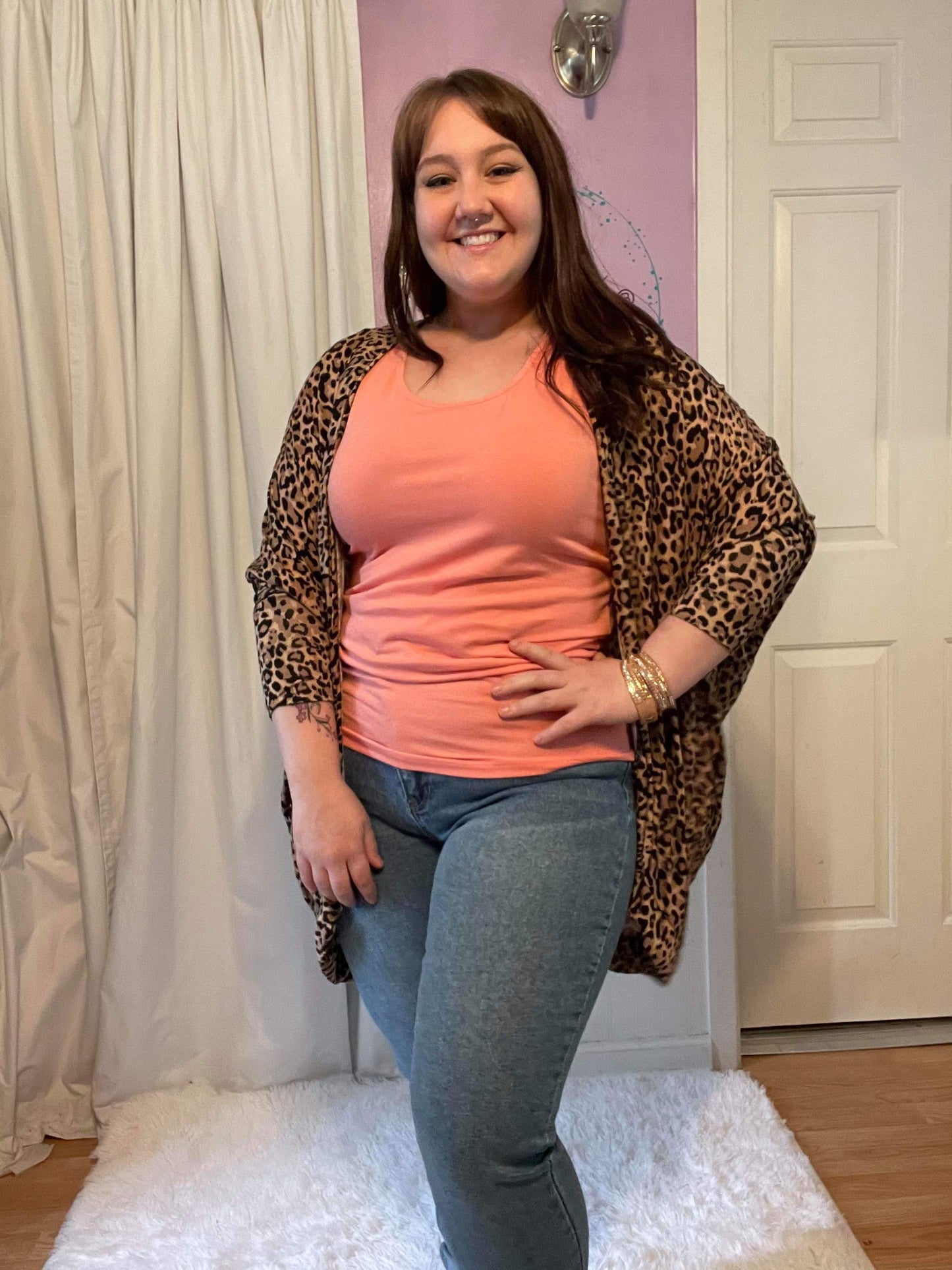 Racerback Tank in Coral (S-XL)