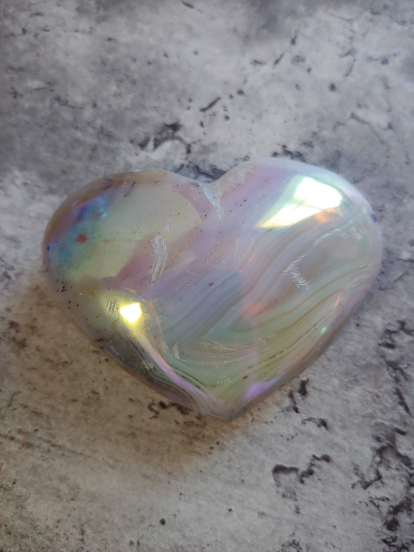 Aura Agate Hearts