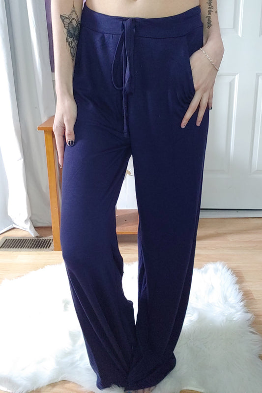 Navy Drawstring Pants (S-XL)