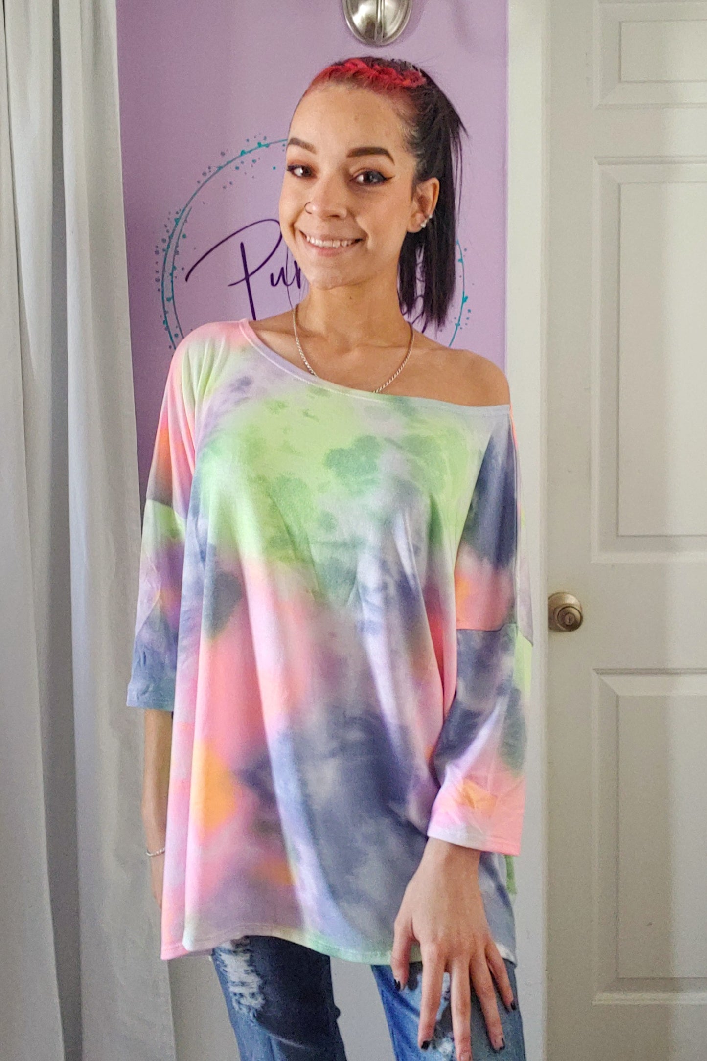 Tie Dye Oversized Top (S-XL)