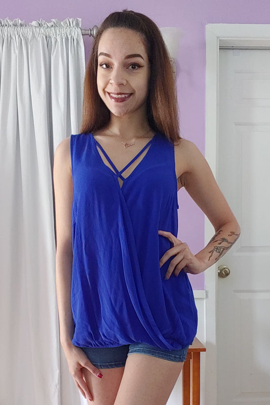 Kira Cross Tank in Royal