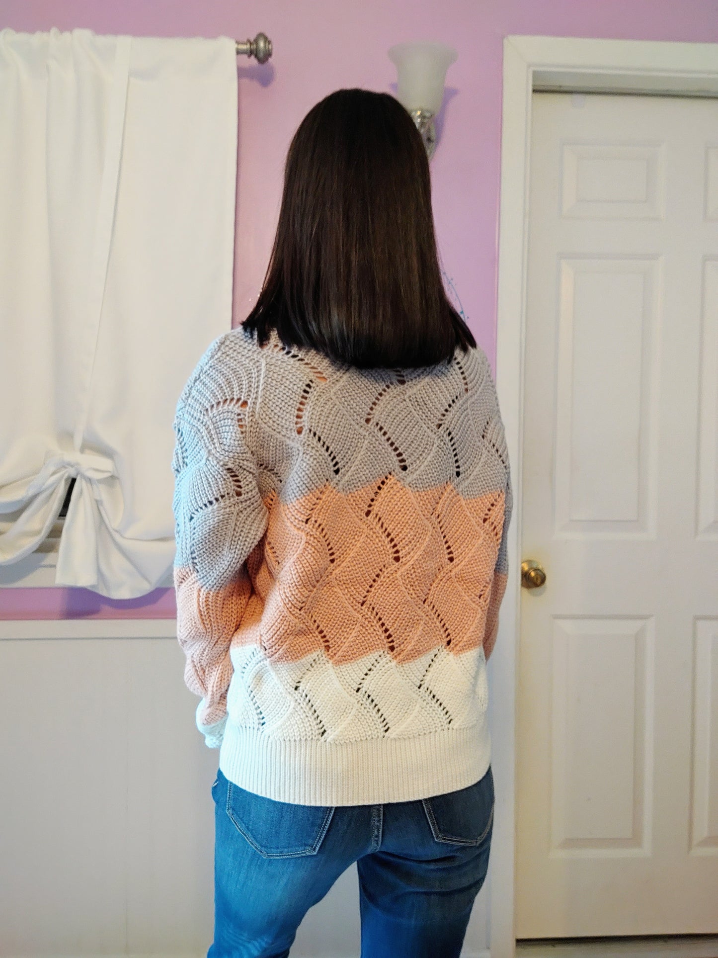 Tri Color Shell Sweater