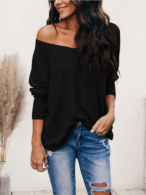 V-Neck Long Sleeve T-Shirt 8 colors