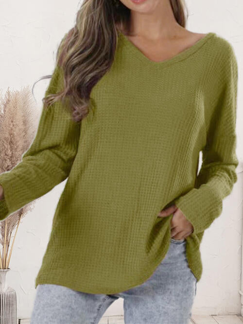 V-Neck Long Sleeve T-Shirt 8 colors