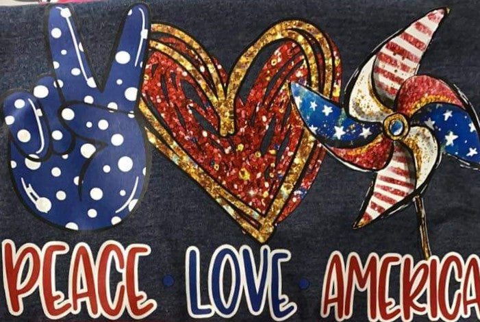 Peace Love America Tee (S-XL)